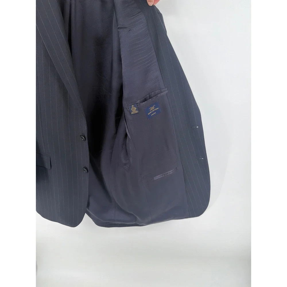 346 Brooks Brothers Gray Pinstripe Blazer Stretch Sports Coat 41L Wool Blend 793